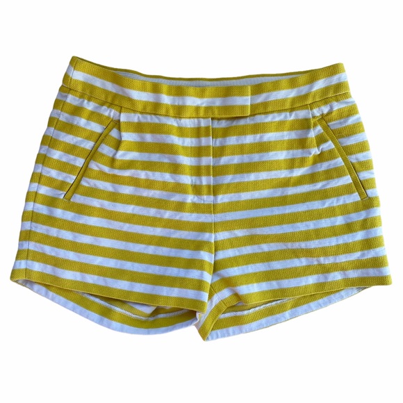J. Crew Yellow/White Textured Striped Shorts - Picture 4 of 6